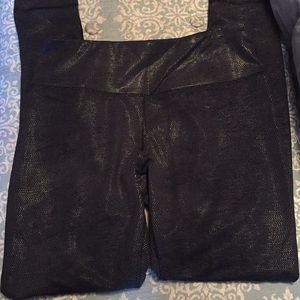 Leggings, kinda snakeskin... kinda shiny..